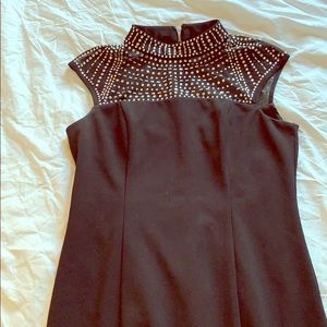 Vince camuto black dress w rhinestones